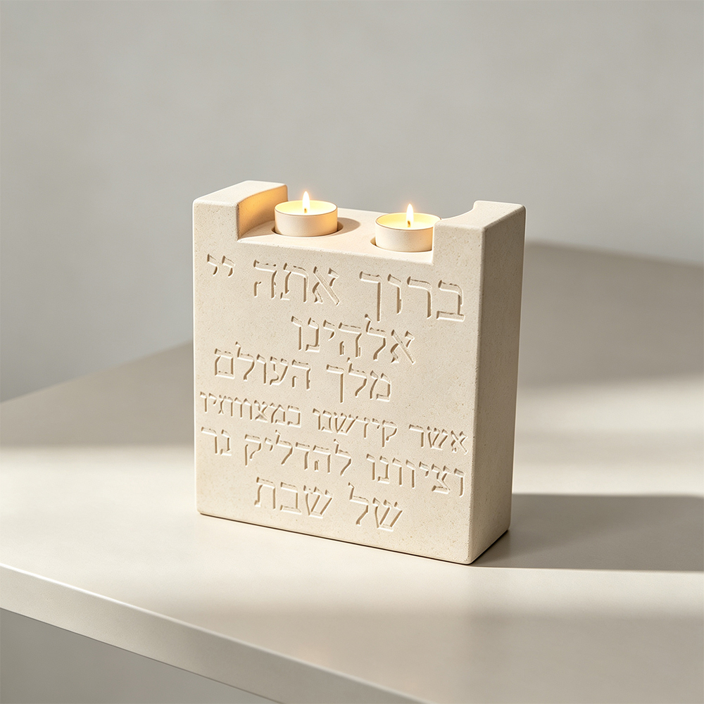 Candle Vessel Supplies - Forma silikonowa na podwójny świecznik szabatowy,