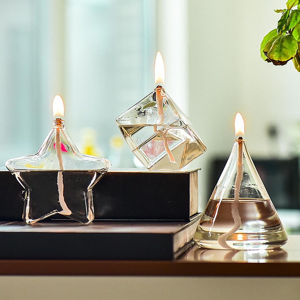 Candle Zero - Romantyczna szklana lampa na olej wielokrotnego