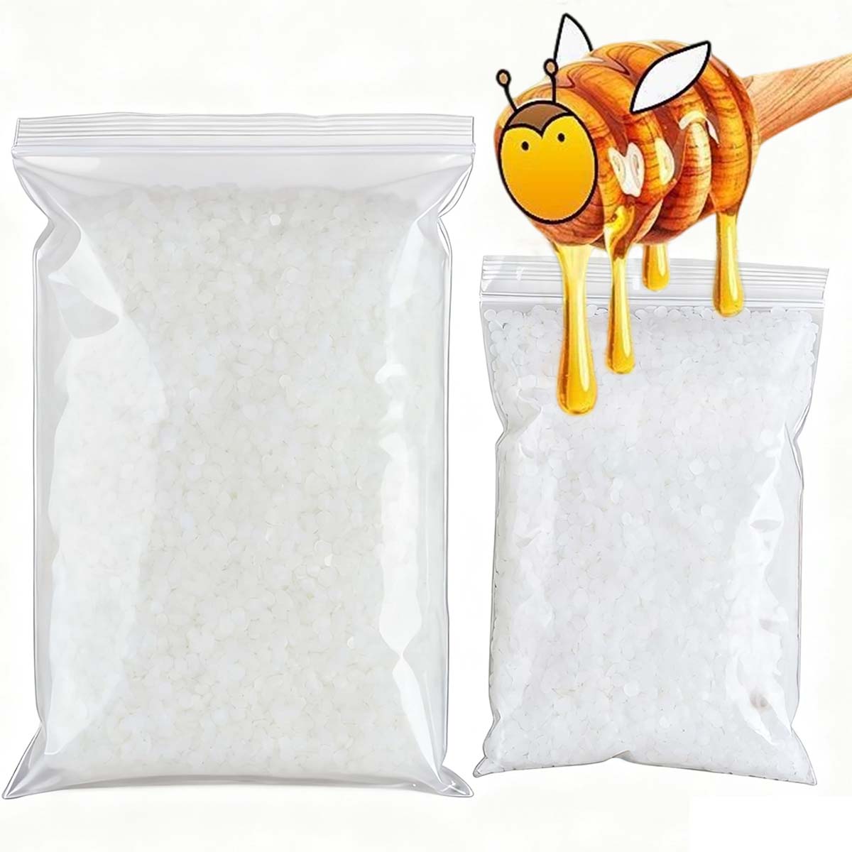 Candle Supplies Store - 200g-1000g Biały Wosk Pszczeli Czysty Naturalny