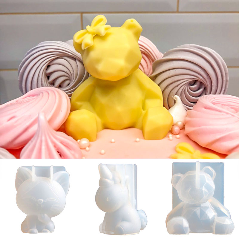3D Stereo Bear Silicone Mold D – Candle Supplies Store recenzja i cena