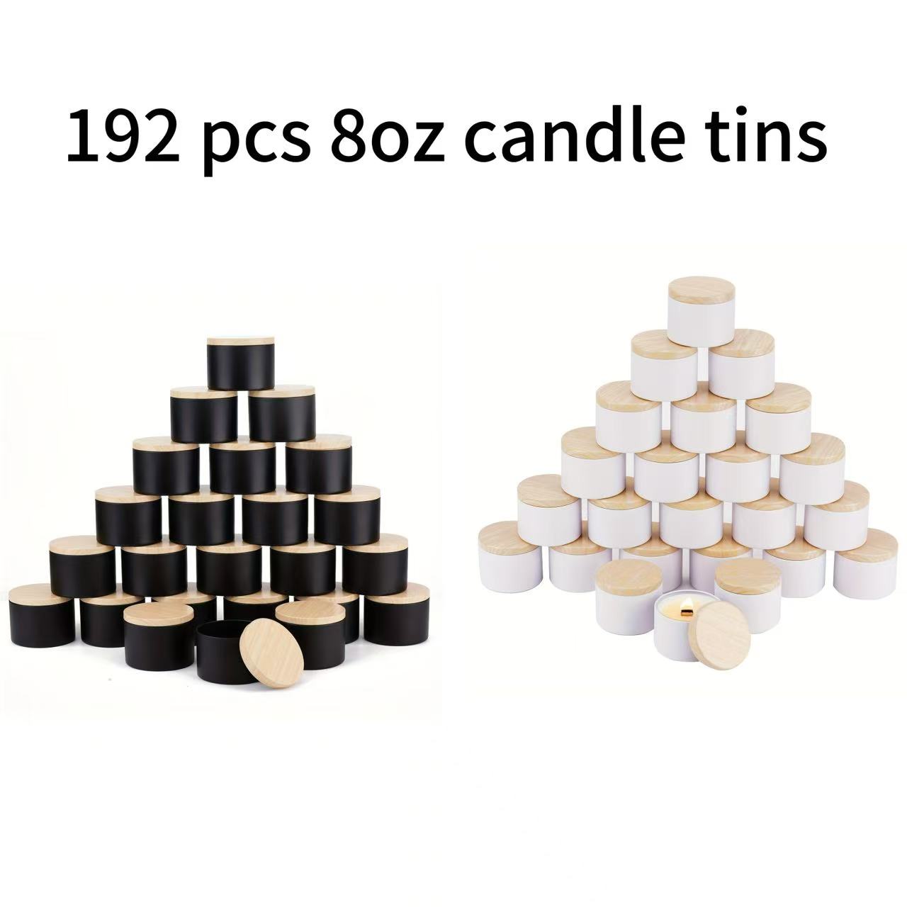 192szt 8oz Matowy czarno-biały – Candle Vessel Supplies recenzja i cena